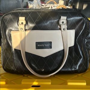 Mary Kay Quilted Black and Cream Tote